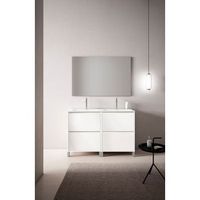 mueble porto 120 cm 4c blanco brillo pack mueble  lavabo
