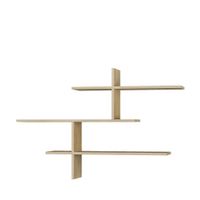 estanteria de pared de madera l123cm - madera clara