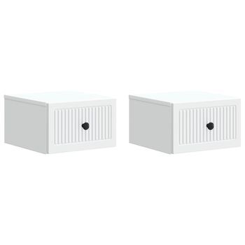 Mesita De Noche De Pared 2 Uds. 33 X 34,5 X 20 Cm Vidaxl