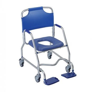 Silla De Ducha  Con Inodoro Y Ruedas  Resistente  Ligera  Acolchada  Confortable  Aluminio  Obana