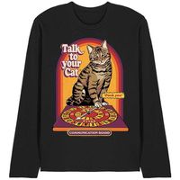 steven rhodes camiseta manga larga talk to your cat para mujer