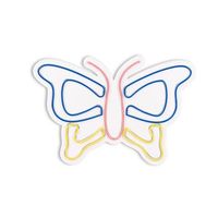 iluminacion led decorativa de plastico butterfly multicolor 44x30x2 cm