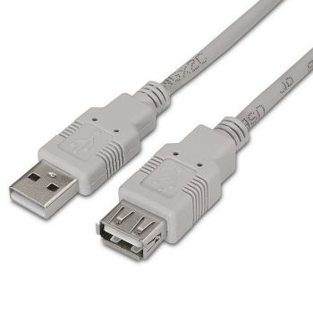 Aisens Cable Extensión USB 2.0 Tipo A Macho/Hembra 1m Beige