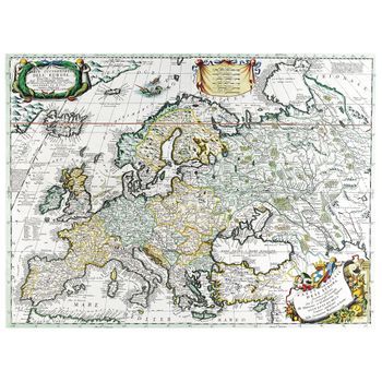 Legendarte - Cuadro Lienzo, Impresión Digital - Mapa Antiguo No. 16 - Decoración Pared Cm. 40x50