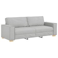 sofa de 3 plazas de tela gris nube 220x78x84 cm vidaxl