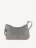 caprice handbag metallic made of leather and textile size 1