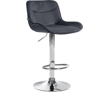 Taburete de bar vonore en terciopelo negro 51x49x85 cm
