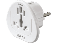 adaptador de viaje - hama universal world tipo e f y 3 pin blanco