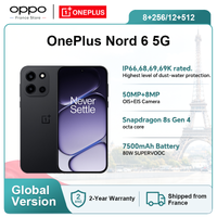 telefono inteligente oneplus nord 6 5g version global 8 gb  256 gb  12 gb  512 gb snapdragon 8s gen 4 165 hz 7500 mah ip69ip69k camara de 50 mp