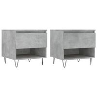 pack 2 uds mesas centromesa auxiliarmesa de cafe madera ingenieria gris hormigon 50x46x50 cm