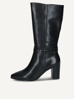 caprice bootie black made of leather with block heel size 39