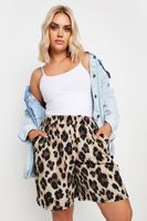 yours bermudas textura marrones de leopardo  mujer curvy y tallas grandes yours