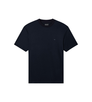Emporio Armani para hombre. EM005491_AF24839 Camiseta Básica Lyocell marino (XXL), Casual, Manga corta