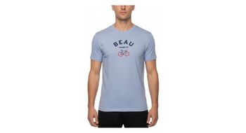 Camiseta blanca de manga corta rubb r beau