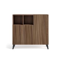 zapatero melamina nogal puertas impresas vallado nogal 87x90x27cm