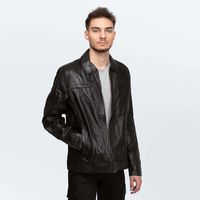 cameleon chaqueta mens leather jacket richard black para hombre
