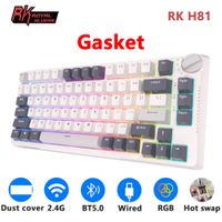 rk h81 royal kludge estructura de juntas teclado mecanico trimodal espanol 81 teclas 80 rgb retroiluminado 24g inalambrico bluetooth teclado de jugador intercambiable en caliente con cubierta