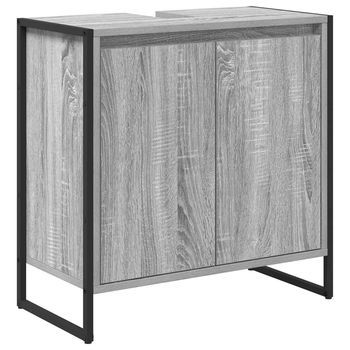 Gabinete De Baño Gris Sonoma 60 X 30 X 60 Cm Vidaxl