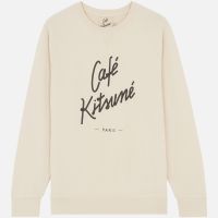 cafe kitsune logo-printed cotton-jersey sweatshirt - m