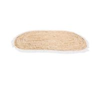 alfombra fibra natural tejido artesanal marron 100x50x1