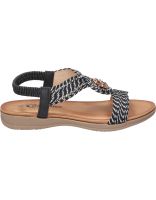 sandalias planas para mujer calzapies f1924005 negro 38