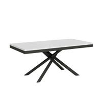 mesa extensible 90x180284 cm efecto madera fresno blanco