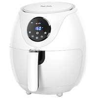 taylor swoden eva - freidora de aire sin aceite 1200w tamano compacto 26 litros pantalla led panel tactil 6 programas automaticos libre de bpa color blanco