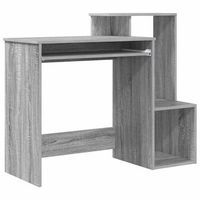 escritorio  mesa de trabajo gris sonoma 106 x 41 x 885 cm madera de ingenieria