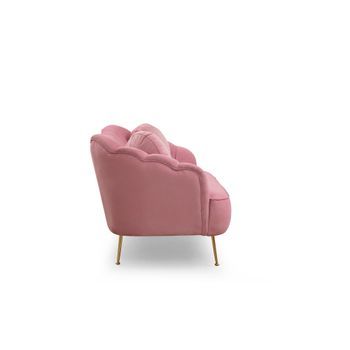 Sofá 3 Plazas Istiridye Rosa Polvorienta
