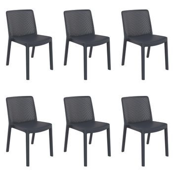 Garbar Fresh Set 6 Silla Interior, Exterior Gris Oscuro