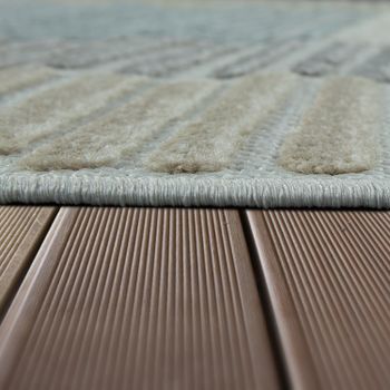 Alfombras de interior y exterior Stylo beige 160 cm redondo