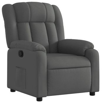 Sillón Reclinable De Tela Gris Oscuro Vidaxl