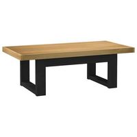 mesa de centro noain patas en u madera maciza pino 120x60x40 cm vidaxl