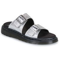 dr martens sandalias josef slide silver metallic tumble para mujer