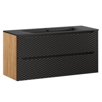 Mueble lavabo individual encastrado paneles de melamina y de mdf