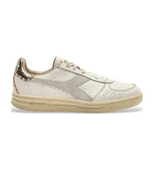 Diadora para hombre. 201183112 Zapatillas de Piel B.Elite X Stitch beige (41), Plano, Cordones, Casual