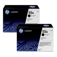 hp 55a black original toners twin pack 2 pack