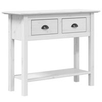 mesa consola bodo madera maciza de pino blanco 91x35x74 cm vidaxl