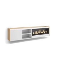 mueble tv torremolinos-01 con chimenea electrica suspendido