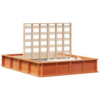 Estructura De Cama Marrón Cera 135 X 190 Cm Vidaxl