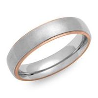 anillo de acero inoxidable chapado en oro mate 55 mm de ancho