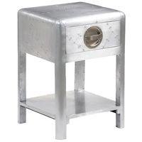 mesita de estilo aviador con 1 cajon vintage