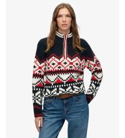 superdry para mujer w6110660a jersey intarsia marino xs casual algodon
