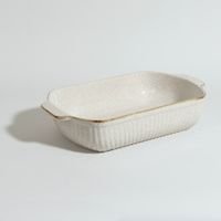 fuente de horno de gres beige