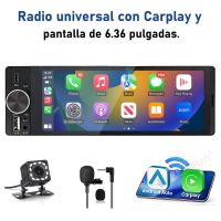 autorradio universal junsun 636 con carplay android auto y camara