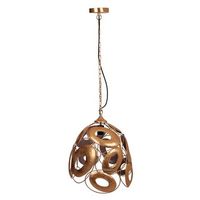 lampara de techo de metal dorada 41x40x465102