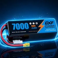 bateria lipo dxf 7000mah 6s 222v 100c con conector ec5 y funda protectora para buggy truggy auto todoterreno barco camion avion uav racing 18