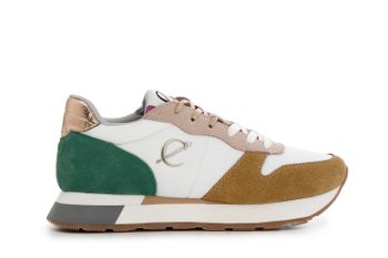 zapatillas de mujer en ante y tejido. multicolor 36