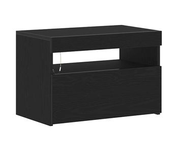 Gabinete de tv negro 60 x 35 x 40 cm madera contrachapada