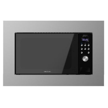Cecotec Microondas encastrable Digital GrandHeat 2000 Built-In Steel Black. 700W, Integrable, 20l, Grill